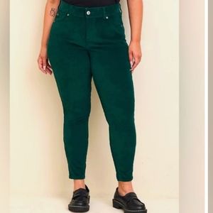 Torrid Green Corduroy Bombshell Skinny Jeans 14R